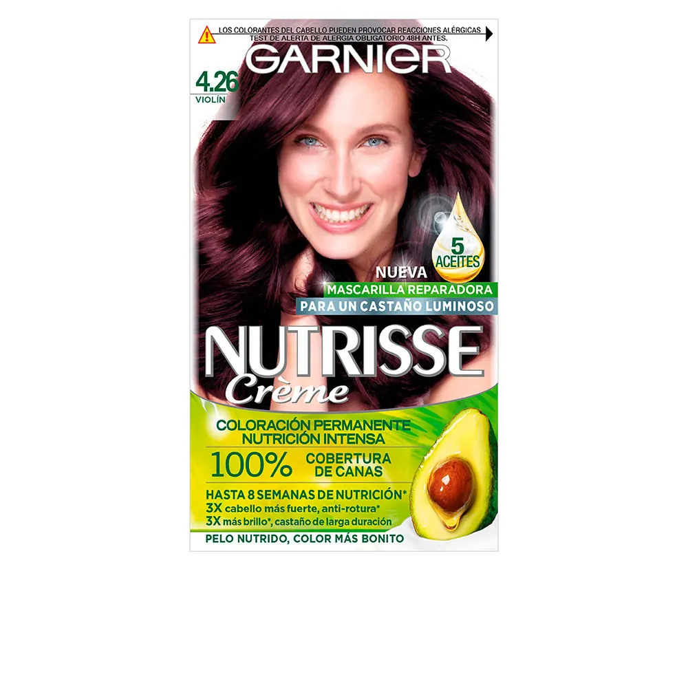 NUTRISSE CREME coloración permanente 100% cobertura #4.26-violín 3 u