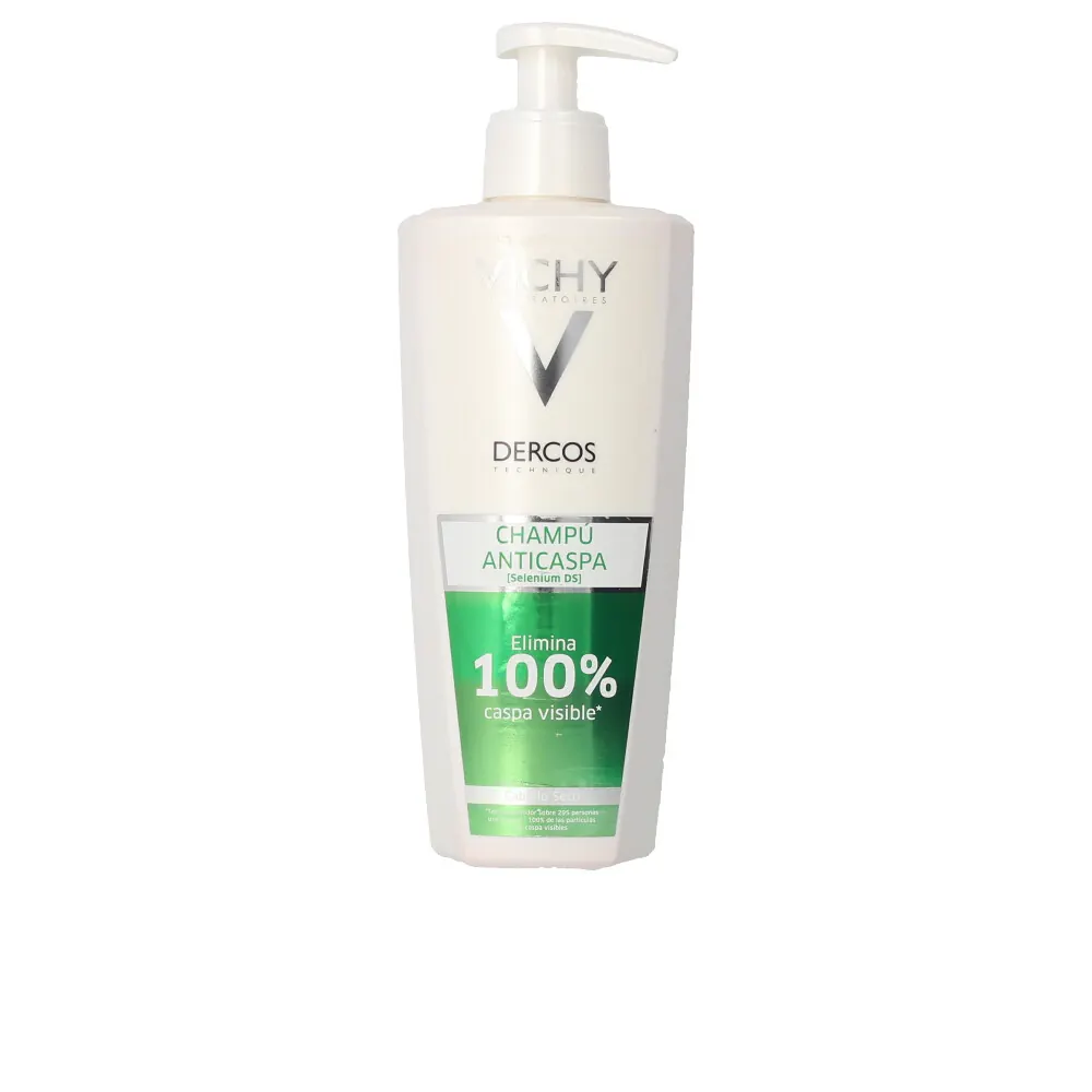 DERCOS TECHNIQUE champú anticaspa cabellos seco elimina la caspa y reduce los picores 390 ml
