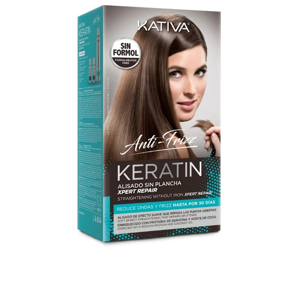 KERATIN ANTI-FRIZZ alisado brasileño sin plancha repara puntas 30 días 3 u