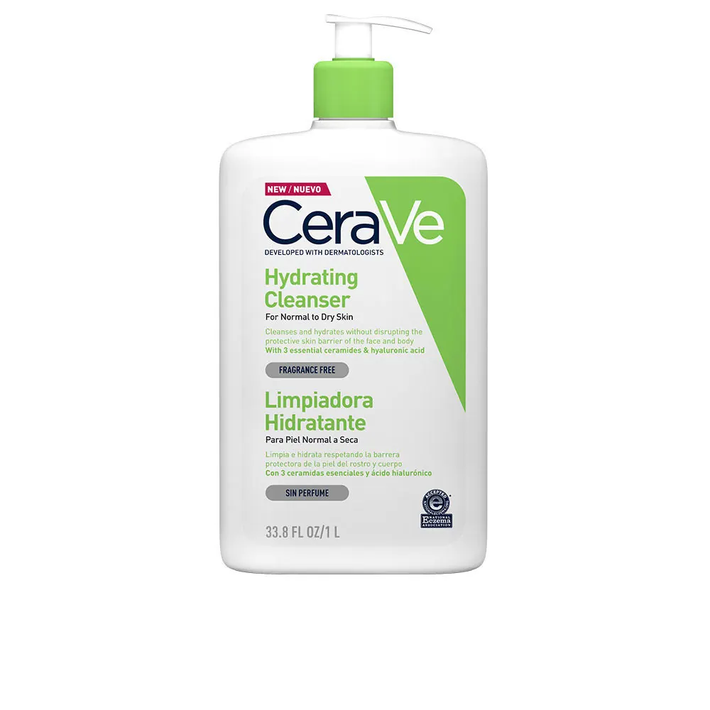 LIMPIADOR HIDRATANTE para piel normal y seca con tres ceramidas y ácido hialurónico 1000 ml