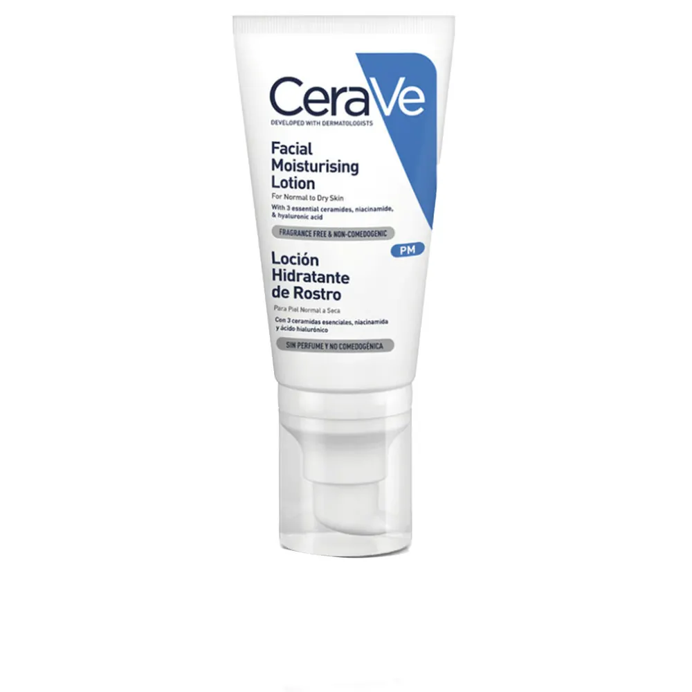 LOCIÓN hidratante de rostro para piel normal y seca con ácido hialurónico y niacinamida 52 ml
