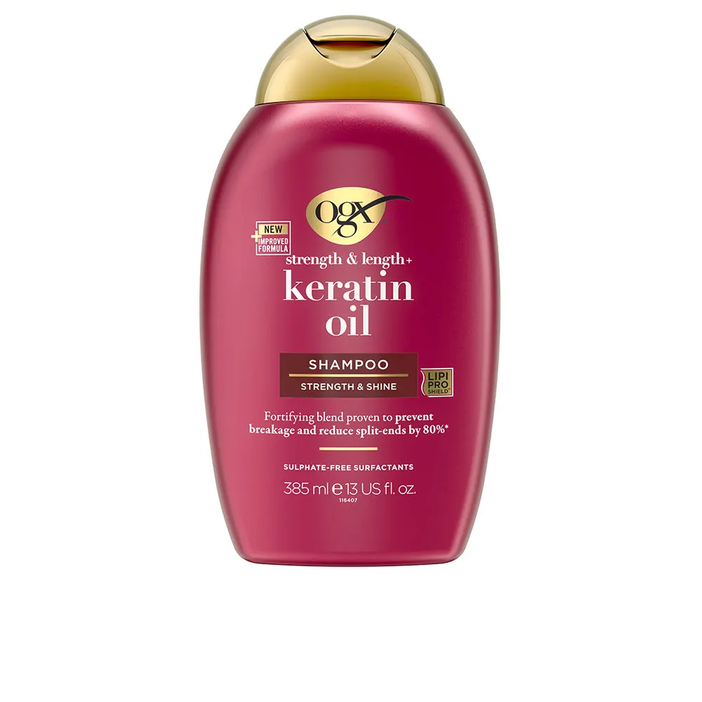 Champú anti-rotura del cabello con ACEITE DE QUERATINA 385 ml
