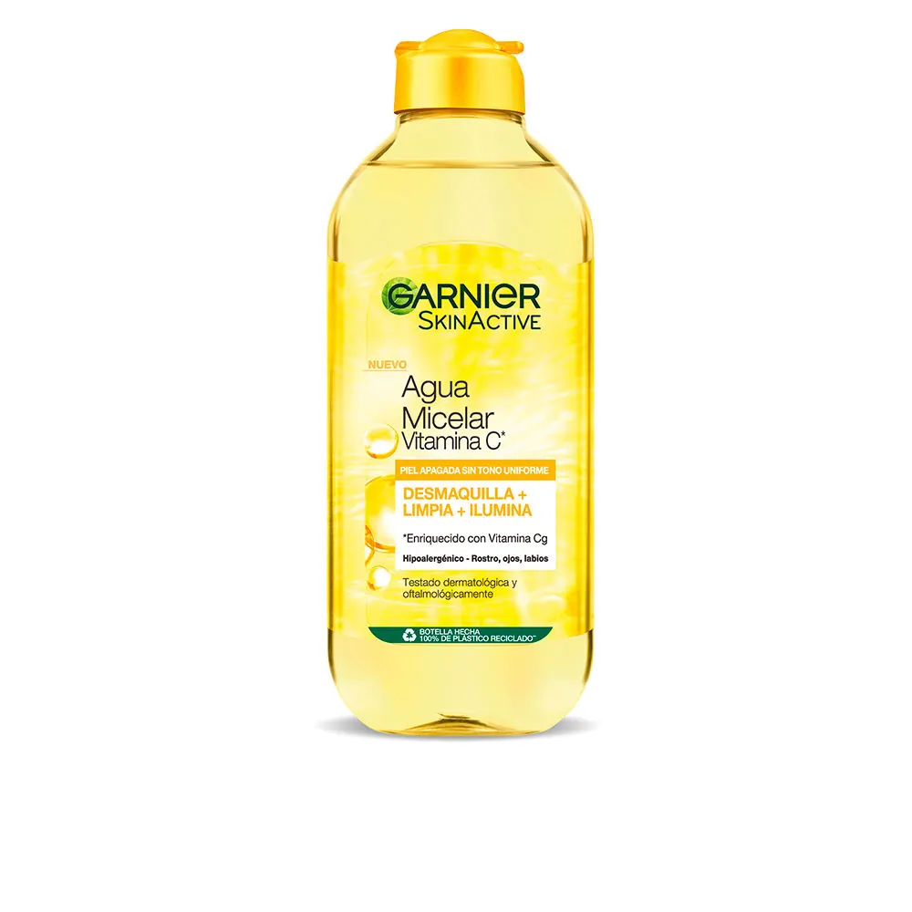 SKINACTIVE agua micelar vitamina c piel apagada sin tono uniforme 400 ml