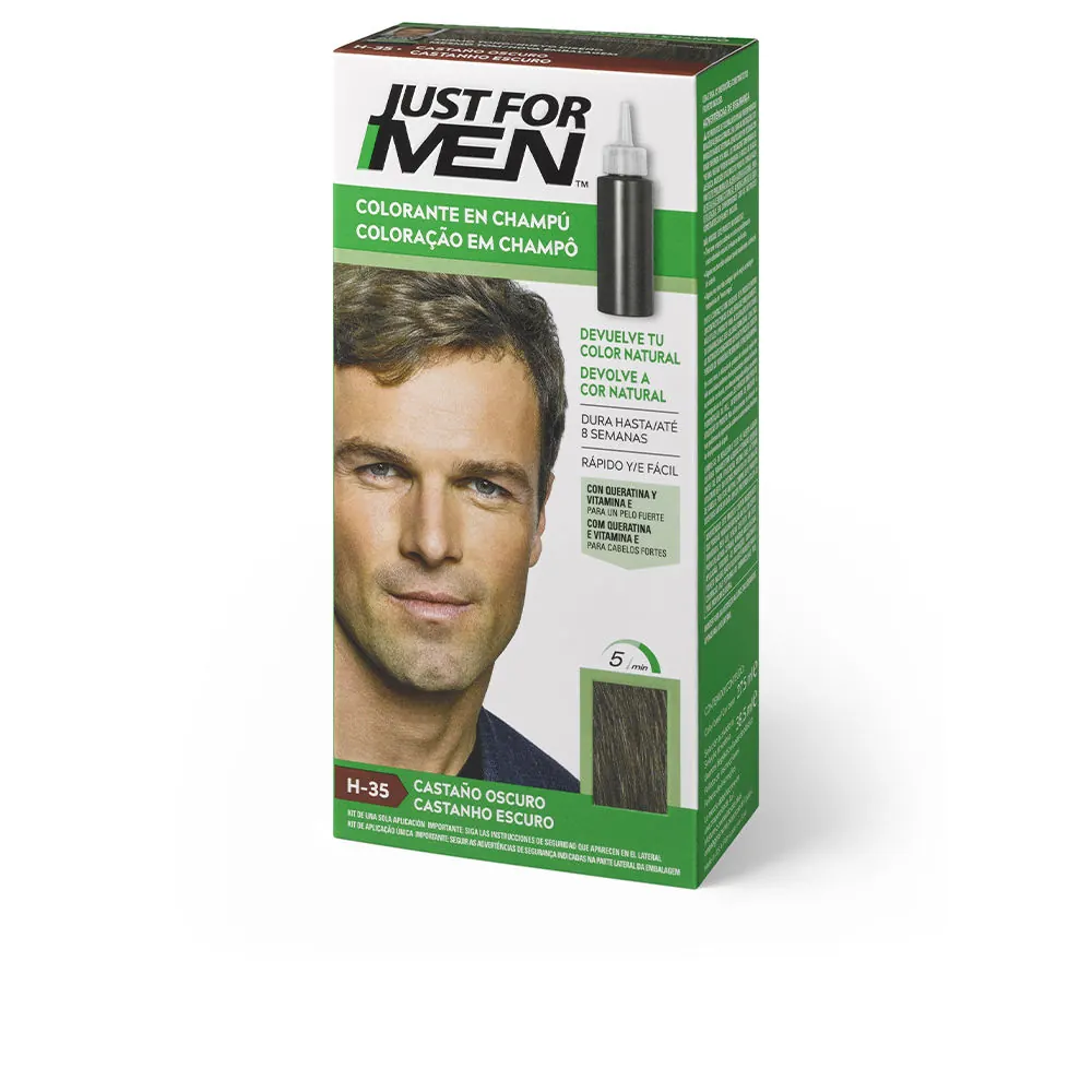 JUST FOR MEN COLORANTE en champú #oscuro 30 ml