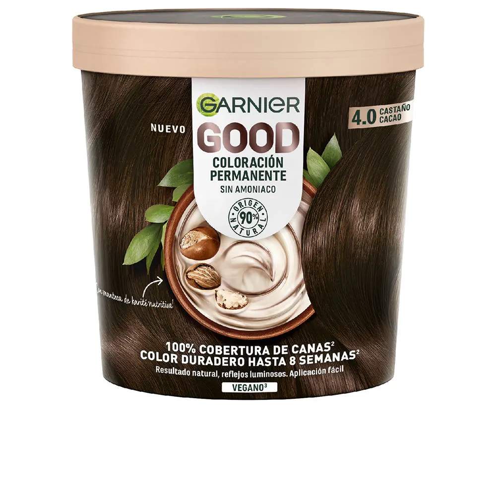 GOOD coloración permanente sin amoniaco #4.0 castaño cacao 217 ml