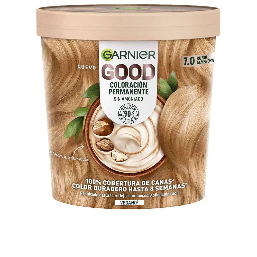 GOOD coloración permanente sin amoniaco #7.0 rubio almendra 217 ml
