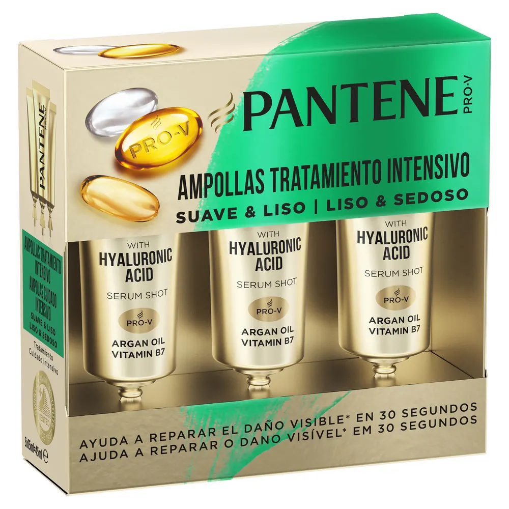 PANTENE SUAVE & LISO ampollas 3 x 15 ml