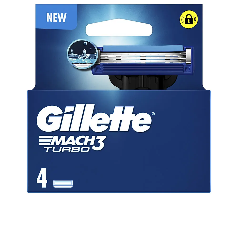 GILLETTE MACH 3 TURBO cargador 4 recambios