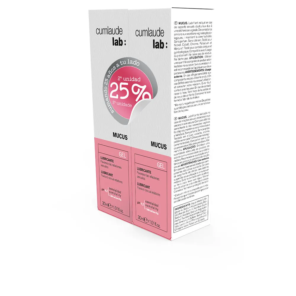 MUCUS gel lubricante pack 2 x 30 ml