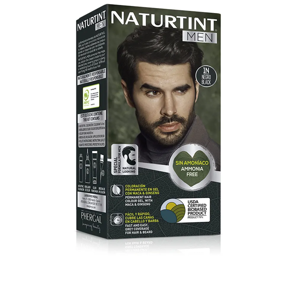 NATURTINT MEN tinte sin amoniaco #1Nnegro 1 u