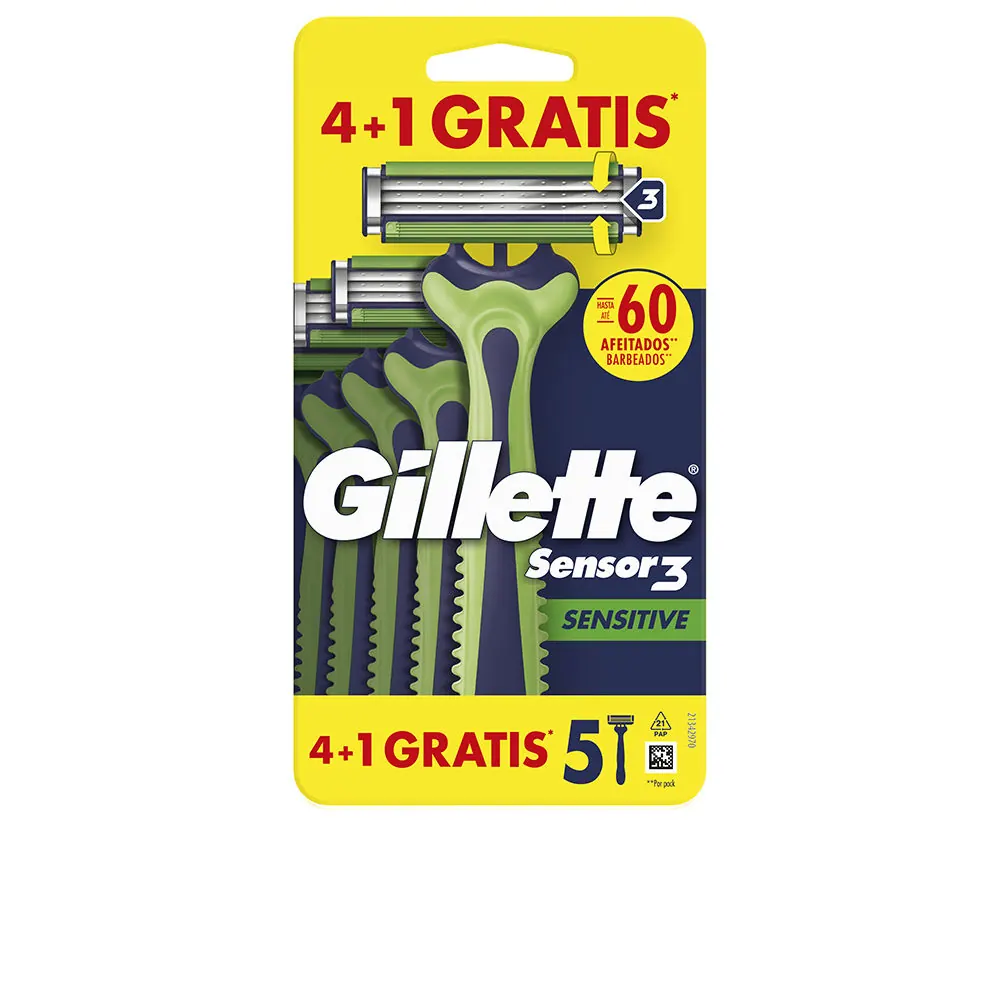 GILLETTE SENSOR3 SENSITIVE cuchilla afeitar desechable 5 u