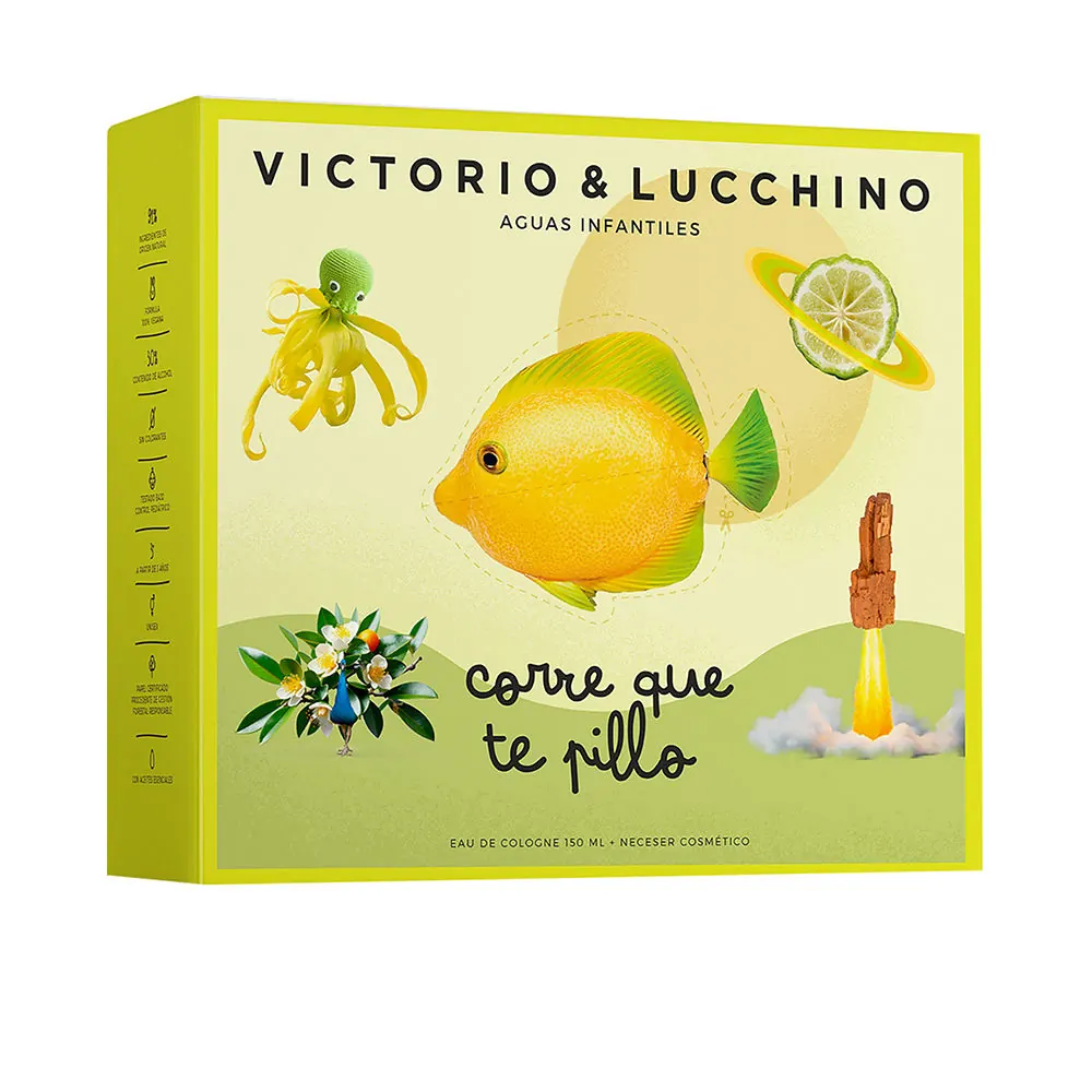 VICTORIO & LUCCHINO AGUAS INFANTILES CORRE QUE TE PILLO ESTUCHE 2 pz