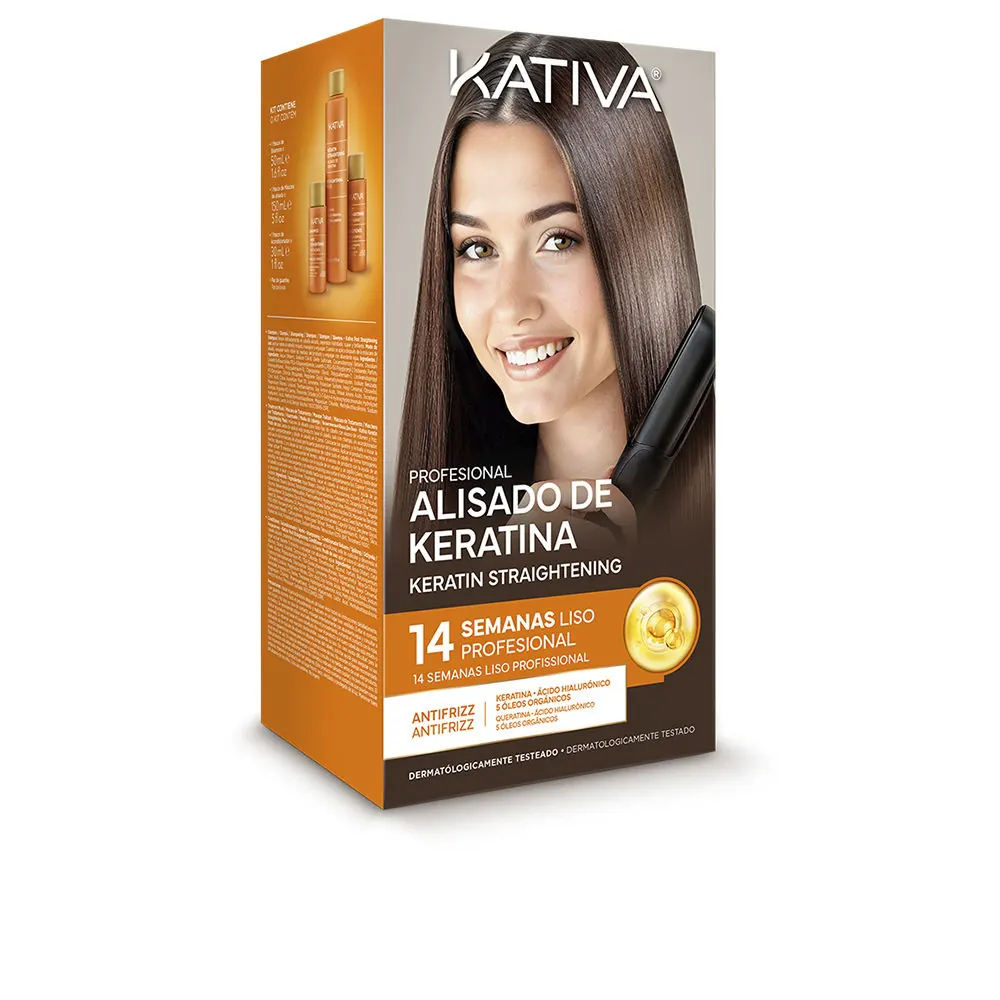 KATIVA PROFESIONAL ALISADO BRASILEÑO KERATINA ESTUCHE 4 pz