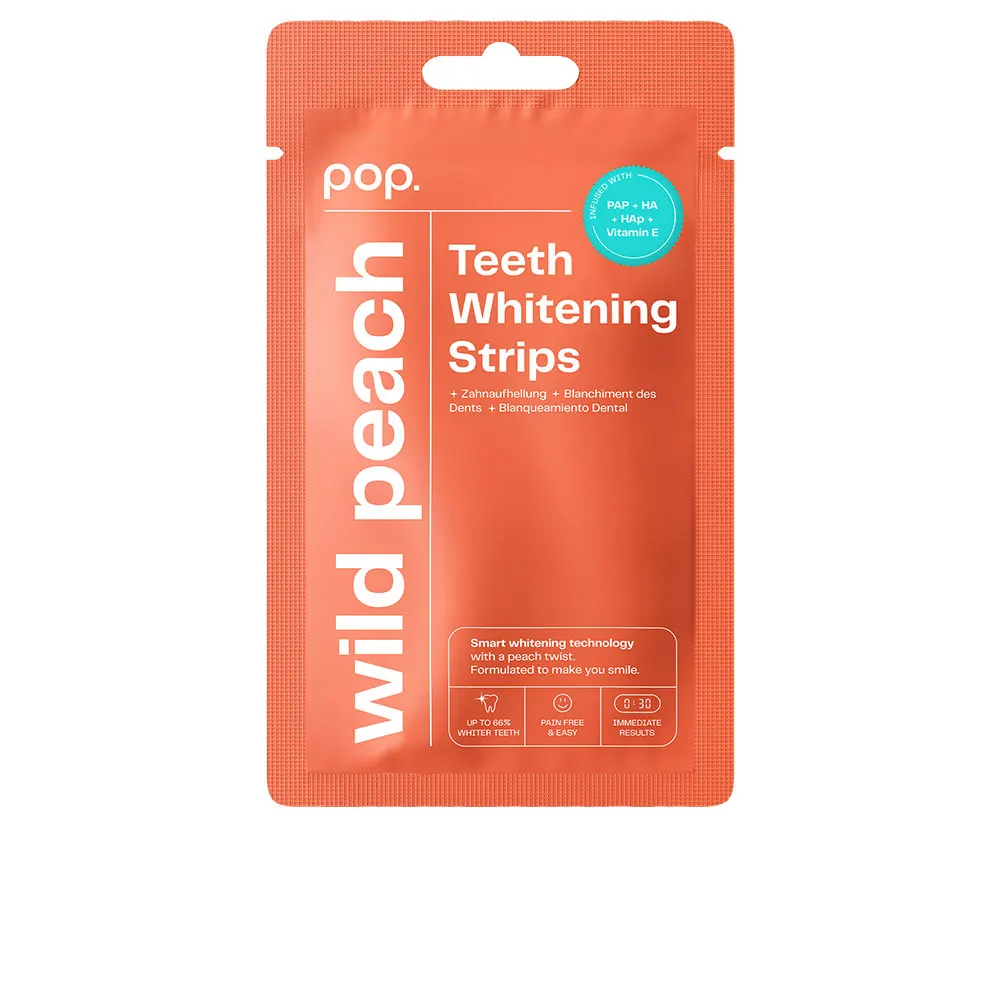 POP. tiras blanqueadoras sabor melocotón 7 u