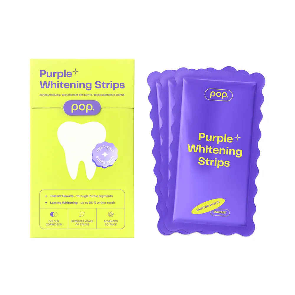 POP. PURPLE+ tiras blanqueadoras violetas 7 u
