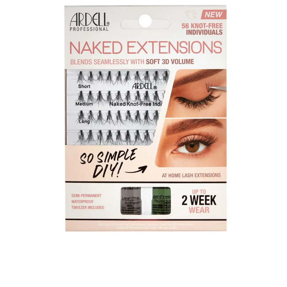 ARDELL NAKED EXTENSIONS SOFT 3D VOLUME x 56 knot-free individuals #black 1 u