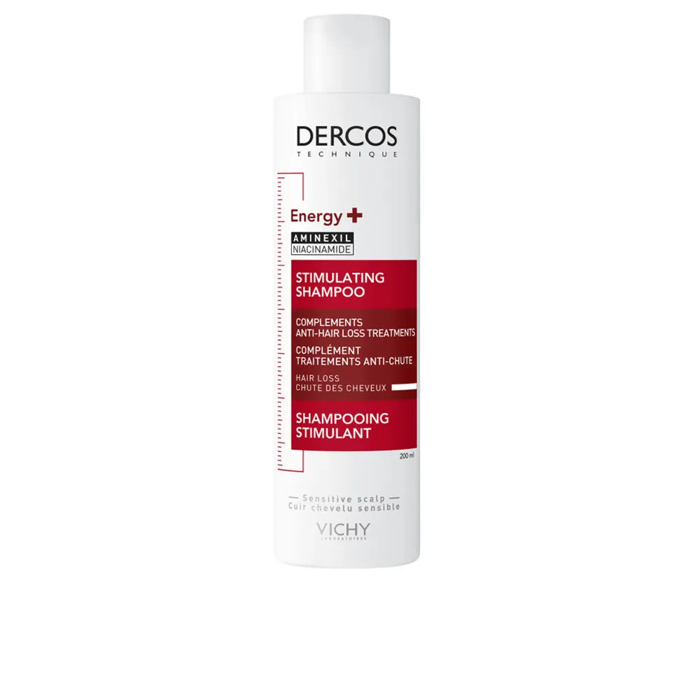 DERCOS TECHNIQUE ENERGY+ champú anticaída estimulante cuero cabelludo sano y detoxificado 200 ml