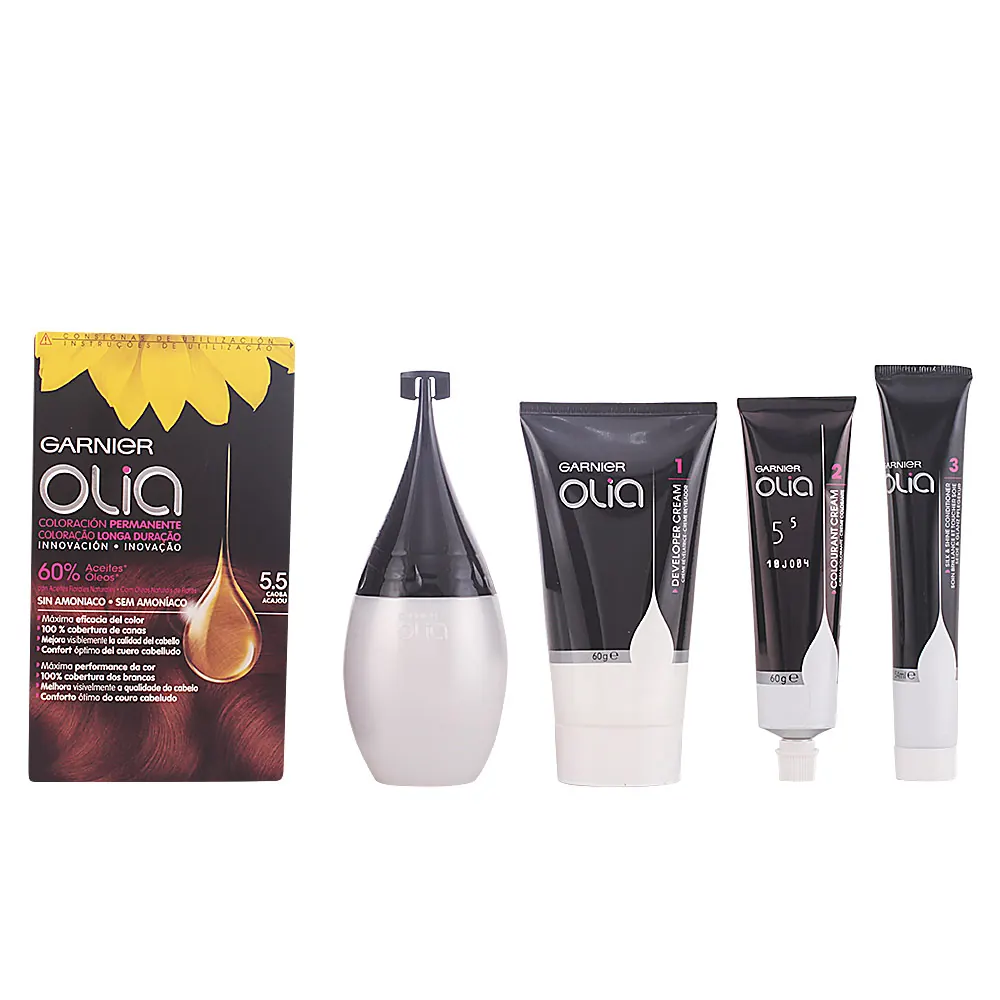 OLIA coloración permanente sin amoniaco #5.5-caoba 1 u