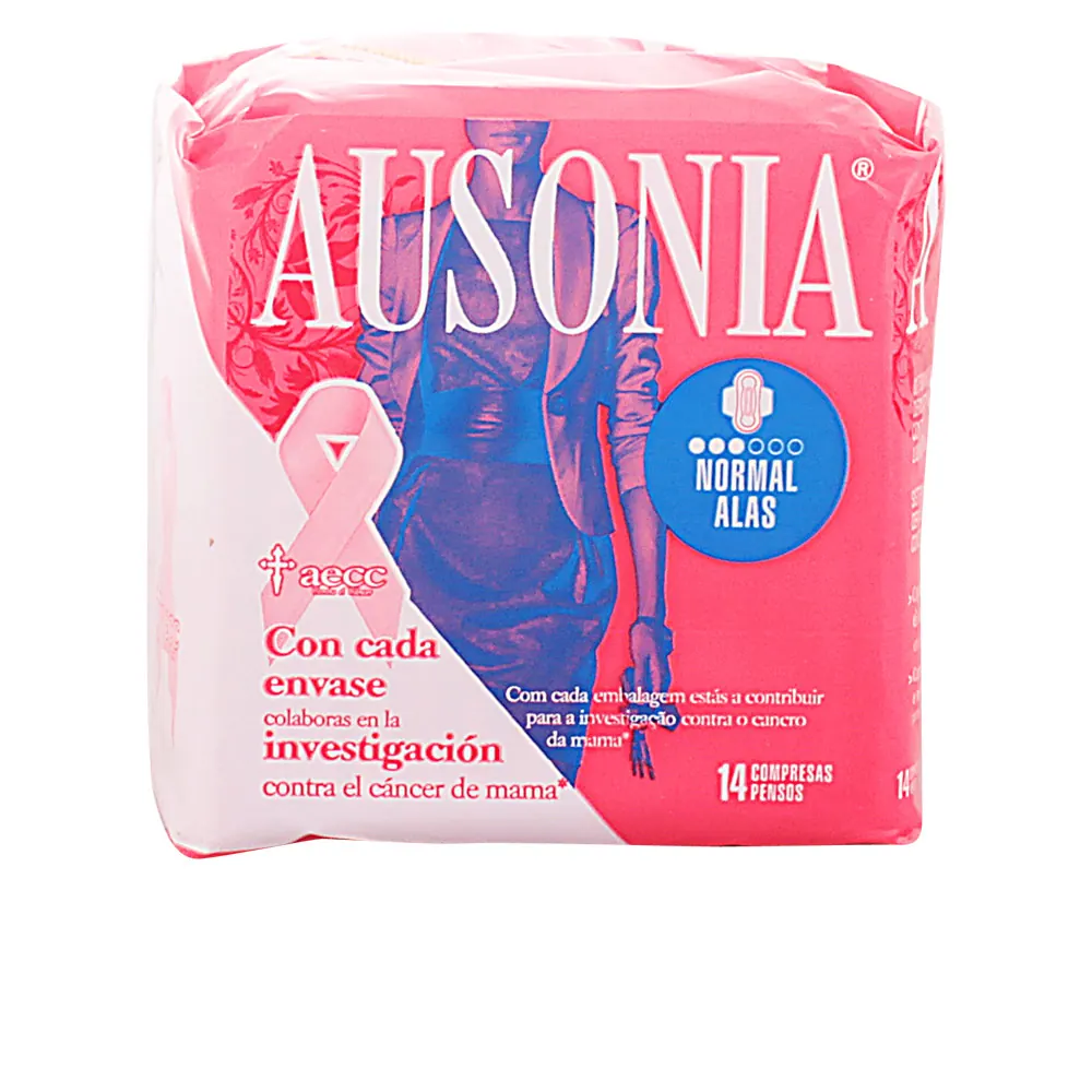 AUSONIA normal compresas con alas 14 u