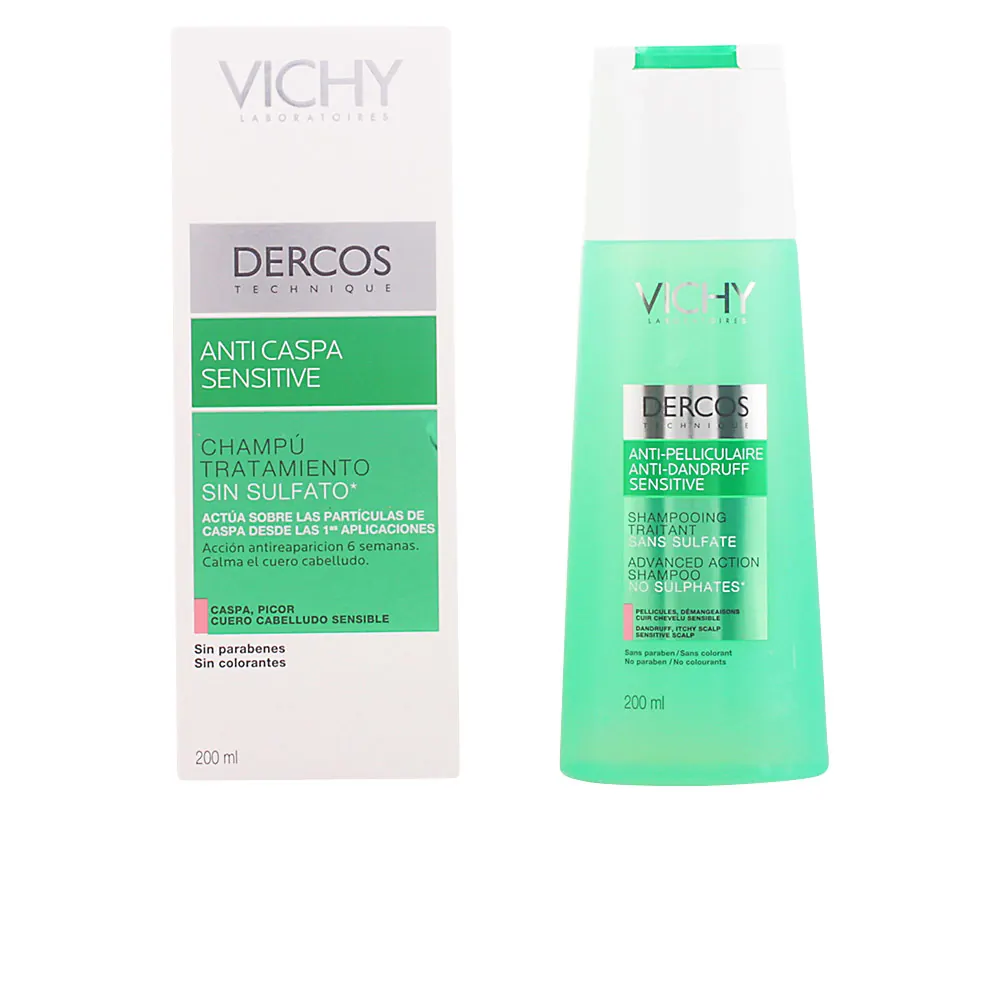 DERCOS champú anticaspa sensitive sin sulfatos 200 ml